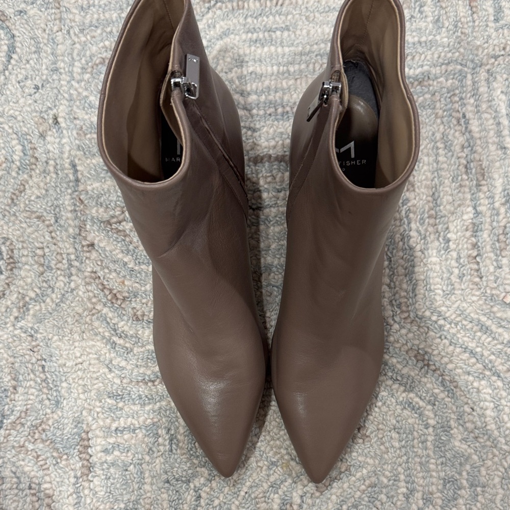 Marc Fisher Brown Ankle Booties
